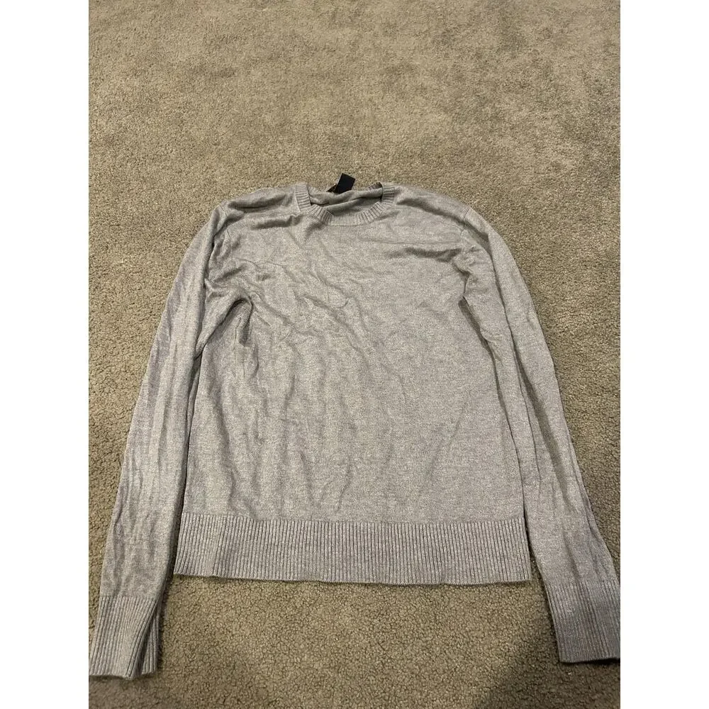 Banana Republic Sweater Mens Medium Gray Silk Cotton Cashmere‎ Lightweight